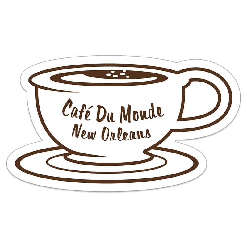 Cup & Saucer 0.02" Thick Vinyl Die Cut Medium Stock Magnet