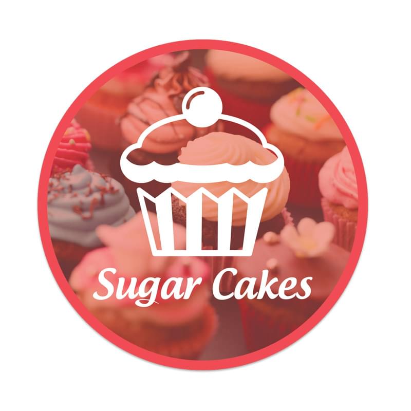 Round Full Color Vinyl Bumper Sticker Magnet