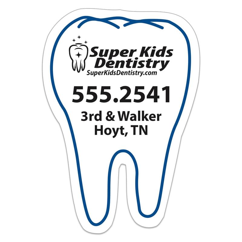 Tooth 0.02" Thick Vinyl Die Cut Small Stock Magnet