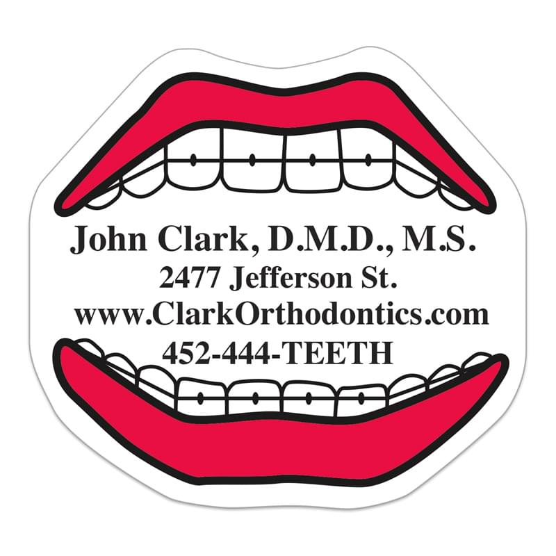 Mouth 0.02" Thick Vinyl Die Cut Small Stock Magnet