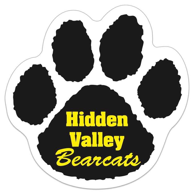 Paw 0.02" Thick Vinyl Die Cut Large Stock Magnet