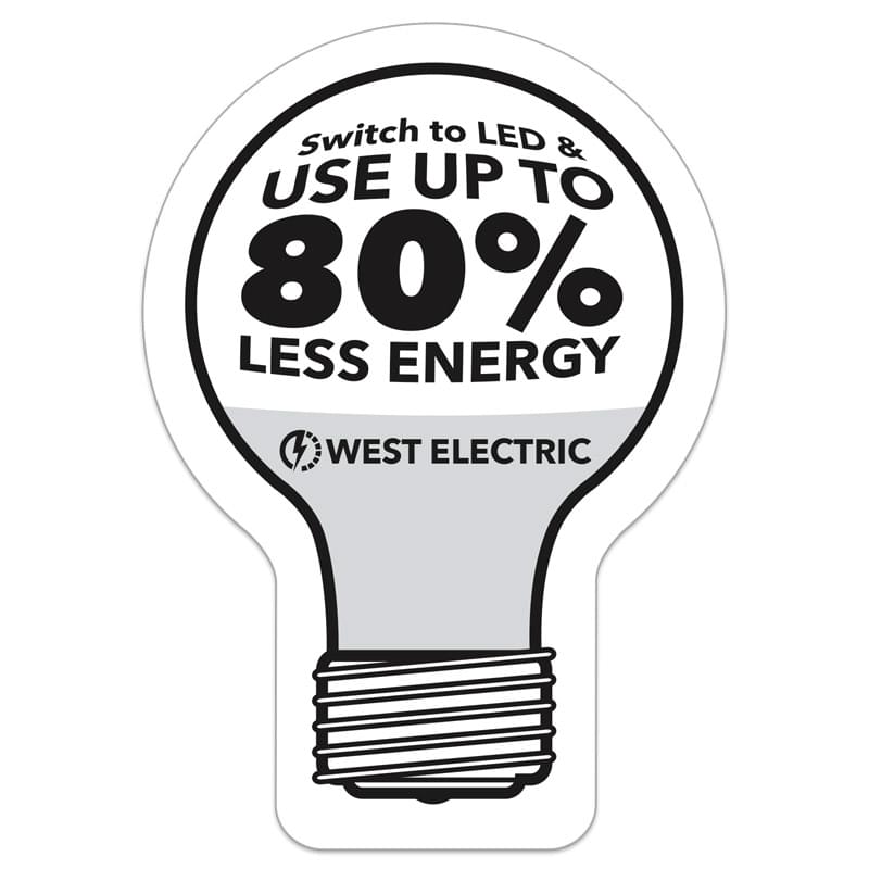 Light Bulb 0.02" Thick Vinyl Die Cut Small Stock Magnet