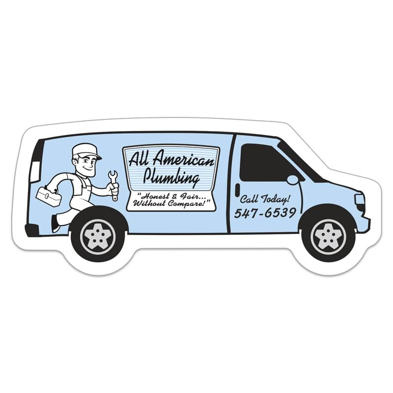 Delivery Van 0.03" Thick Vinyl Die Cut Medium Stock Magnet