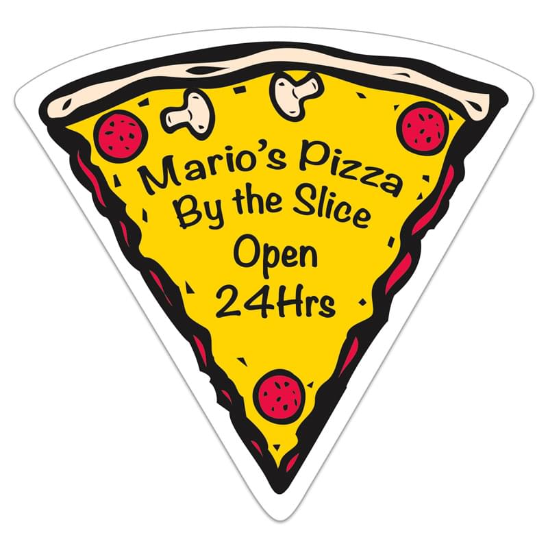 Pizza Slice 0.02" Thick Vinyl Die Cut Medium Stock Magnet