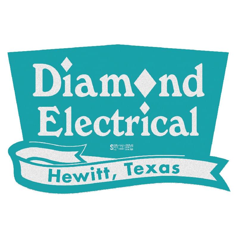 Trapezoid w/ Banner White Vinyl Hard Hat Decal (1 3/4"x2 5/8")