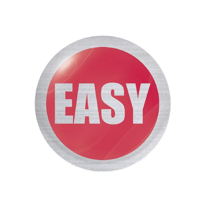 Brushed Chrome Poly Perm Adh Round Domed Decal (3/4" Diameter)