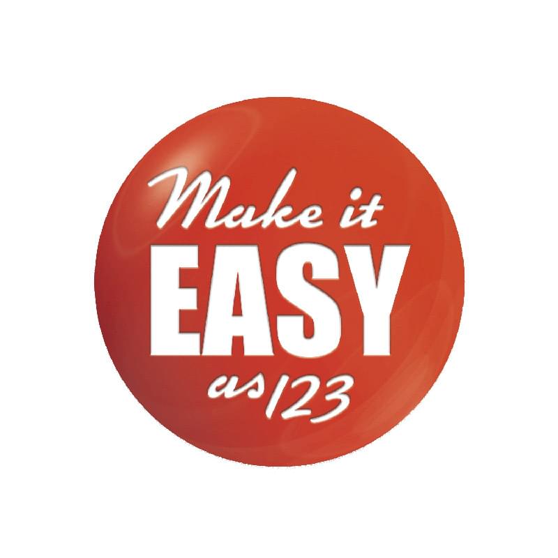 White Vinyl Perm Adh Full Color Round Domed Decal (3/4" Diameter)