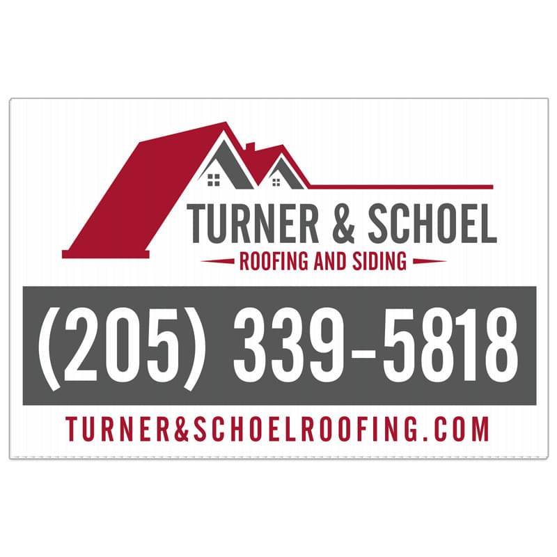Economy Corrugated Yard Sign: 1 Color/1 Side (16"x24")