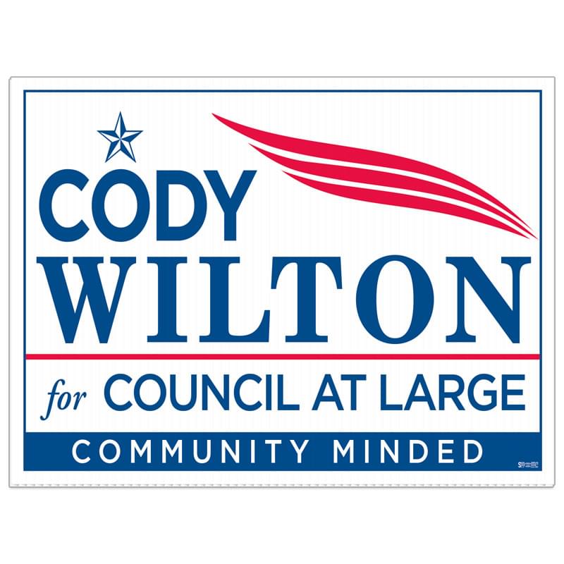 Economy Corrugated Yard Sign: 1 Color/1 Side (18"x24")