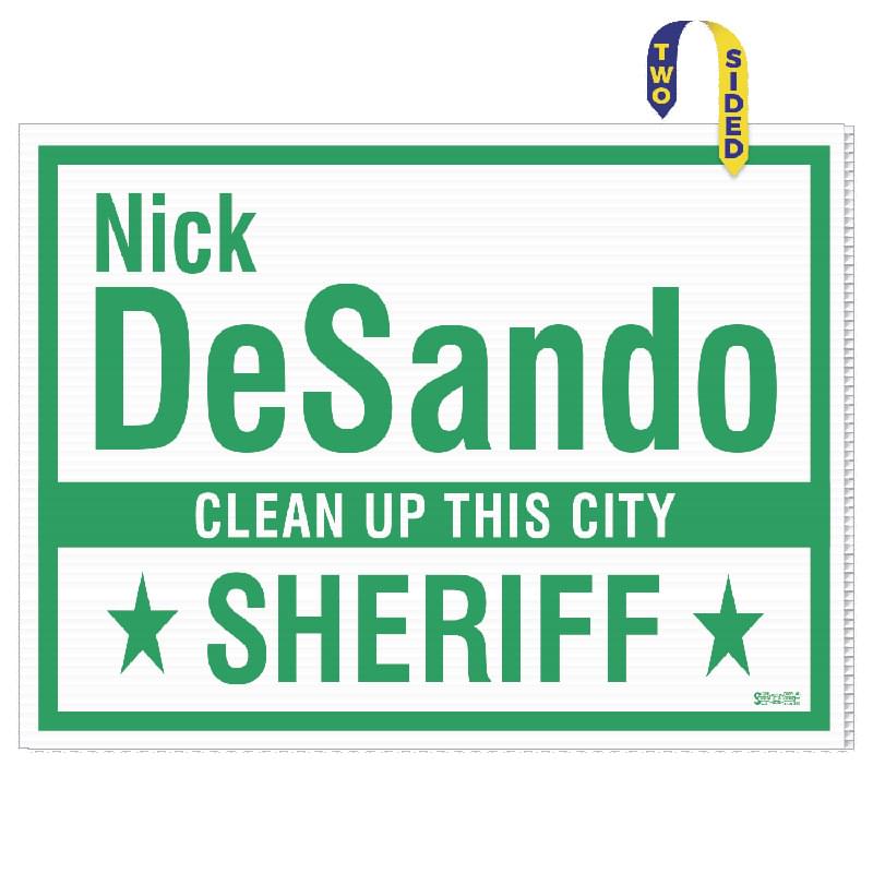 Corrugated Plastic Sign: 1 Color/2 Sides (36"x48")