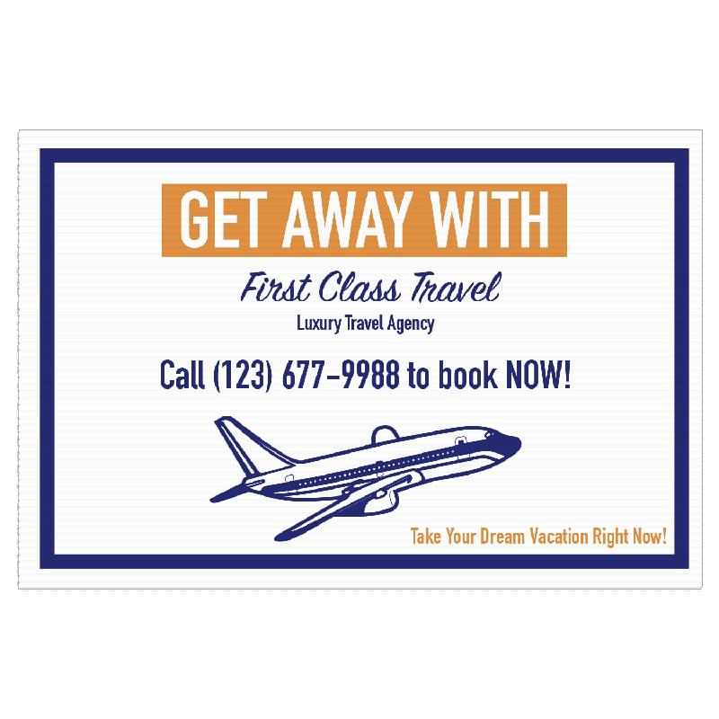 Corrugated Plastic Sign: 1 Color/1 Side (24"x36")