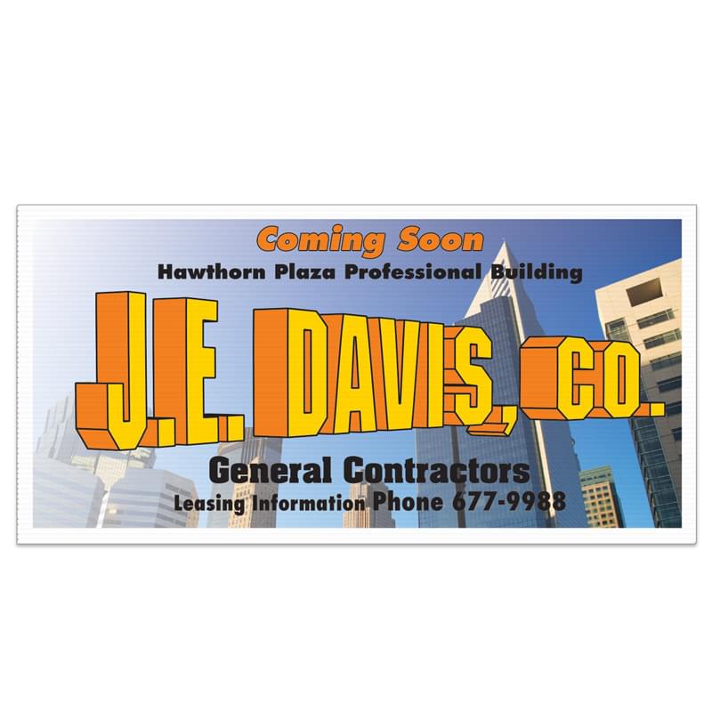 Corrugated Plastic Sign: Full Color/1 Side (24"x48")