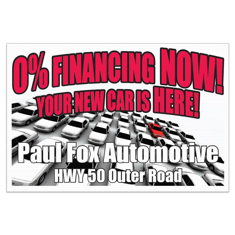 Corrugated Plastic Sign: Full Color/1 Side (48"x72")