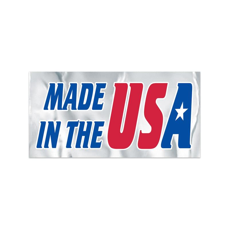 Set 1 Small Stock Rectangle Decal w/ Square Corners (1"x2") Screen Printed