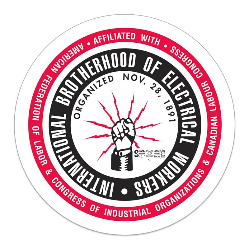 Set 1 Small Stock Circle Decal (1") Screen Printed