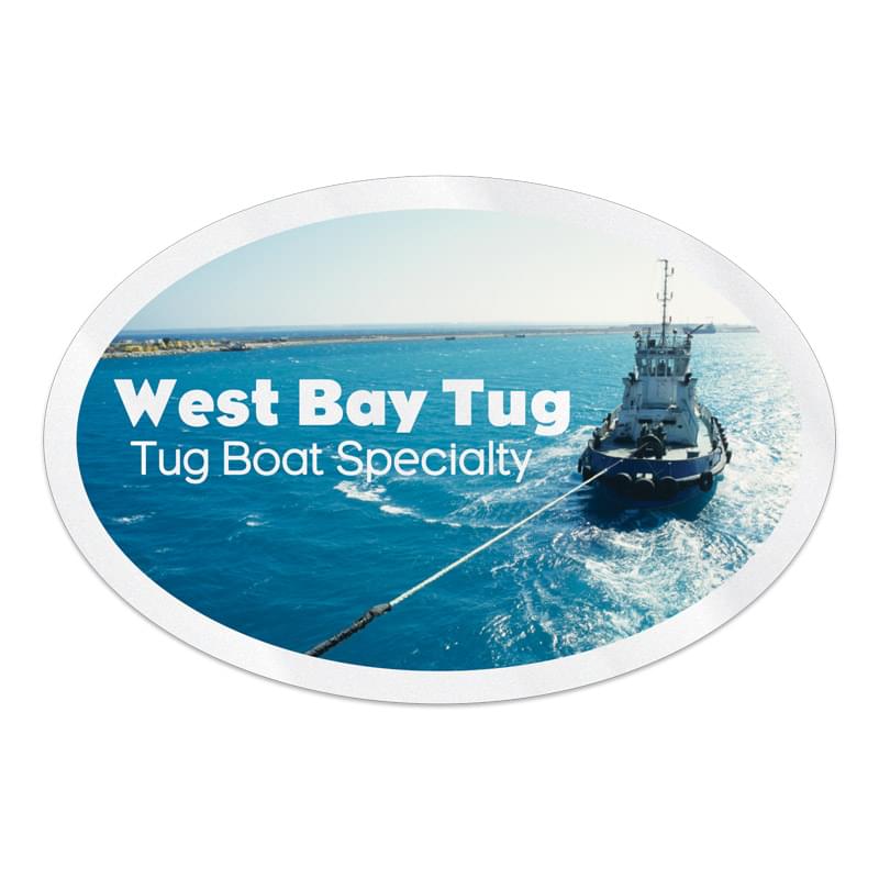 Set 2 Small Stock Oval Decal (2"x3") Digital Print
