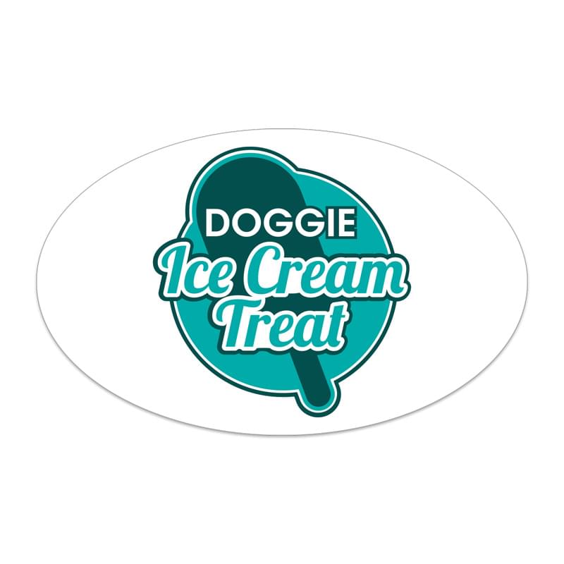 Set 2 Small Stock Oval Decal (2 1/2"x4") Screen Printed