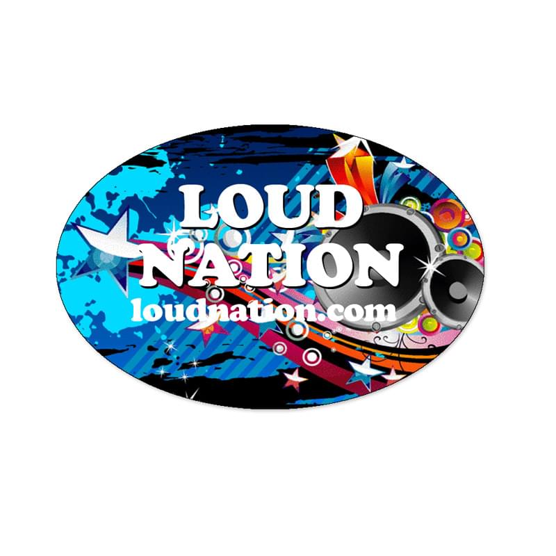 Set 1 Medium Stock Oval Decal (3"x4 1/2") Digital Print