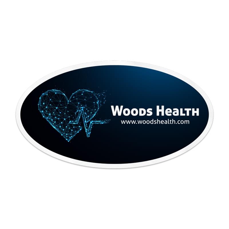 Set 1 Medium Stock Oval Decal (3"x5 1/2") Digital Print