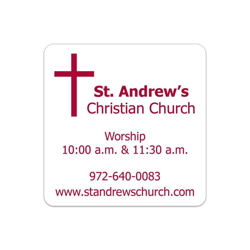 Set 1 Small Stock Square Decal w/ Round Corners (2"x2") Screen Printed