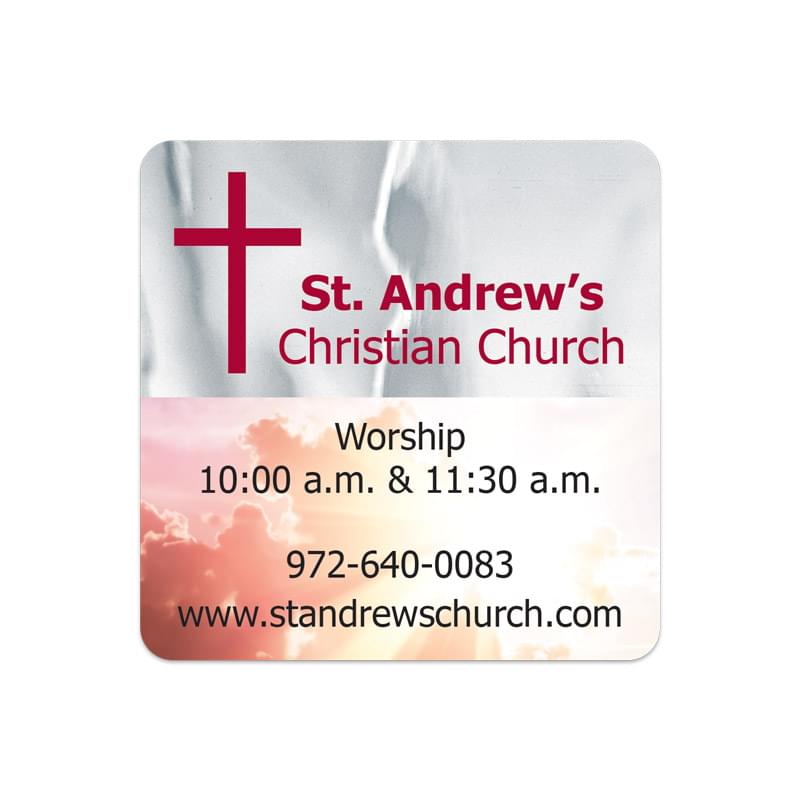 Set 1 Small Stock Square Decal w/ Round Corners (2"x2") Digital Print