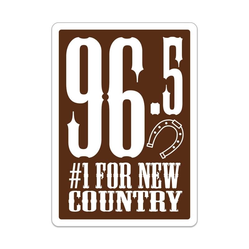 Set 2 Small Stock Rectangle Decal w/ Round Corner (2 1/2"x3 1/2") Screen Printed