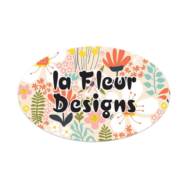 Set 1 Medium Stock Oval Decal (3"x5") Digital Print